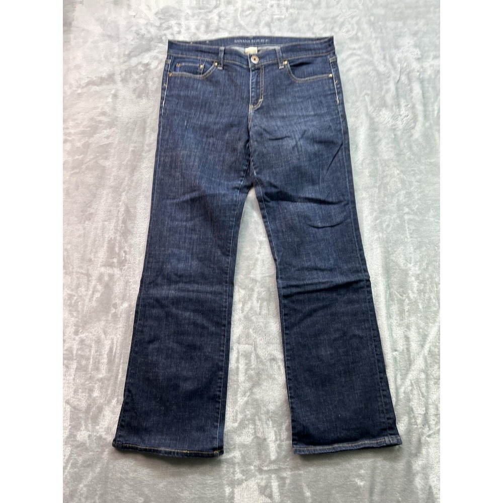 Vintage Banana Republic Y2K Jeans BootCut Mid Rise Women Sz 31 Blue Western Boho